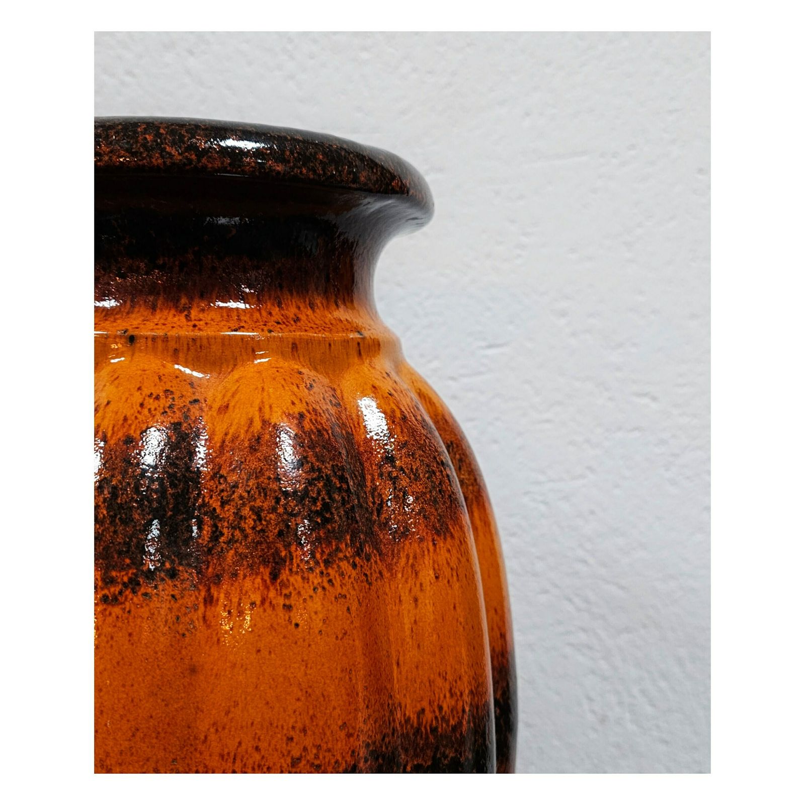 Mid Century Modern Vase By Scheurich Model 226 40 // Xl Fat Lava Vase // Made In West Germany In 1960s photo for sale