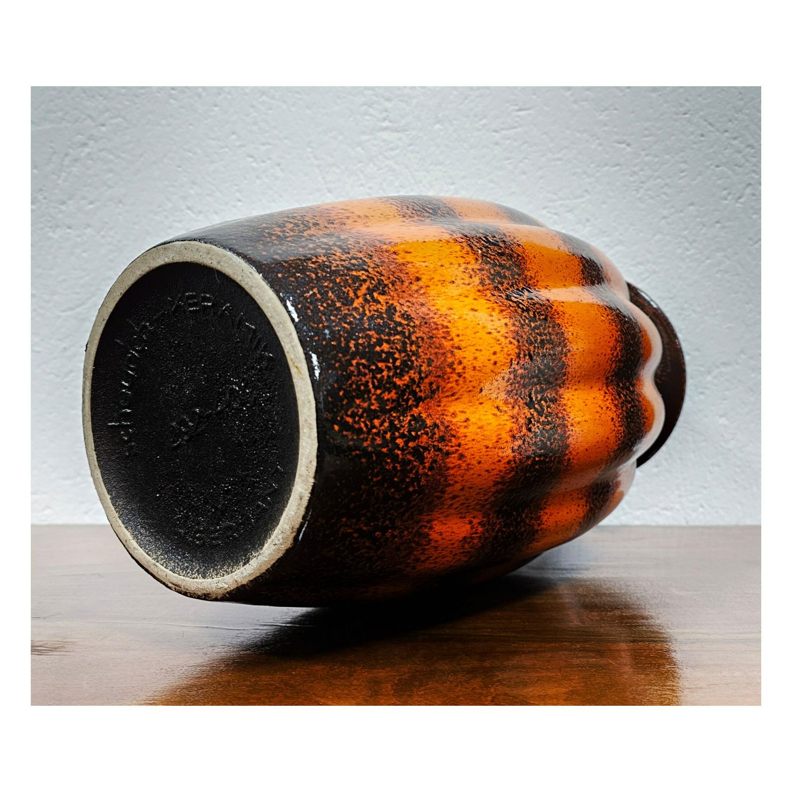 Mid Century Modern Vase By Scheurich Model 226 40 // Xl Fat Lava Vase // Made In West Germany In 1960s photo Home Decor