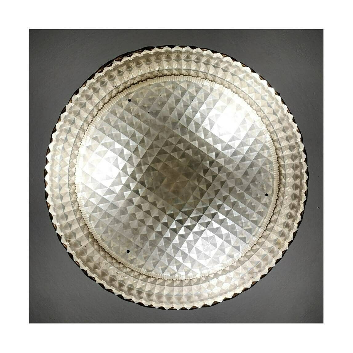 Rare Mid Century Modern Pendant Light Done In Lucite And Rattan // Beautiful Space Age Ufo Chandelier // Made In West Germany In 1970s photo for sale