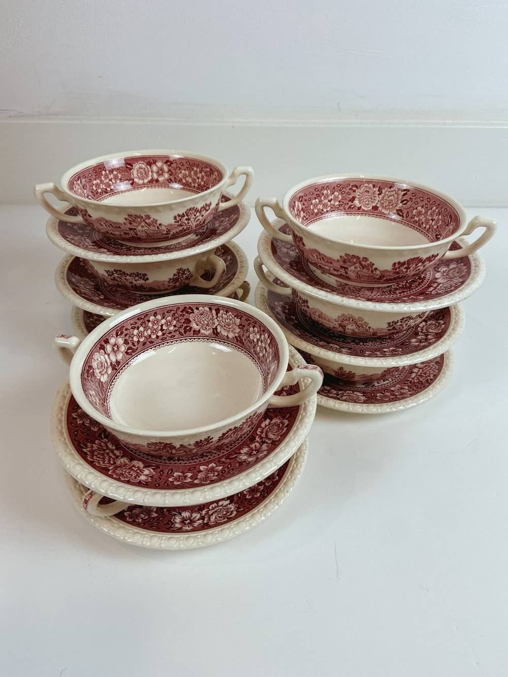 8 Pieces Soup Bowl With Saucer – Villeroy & Boch, Rusticana photo for sale
