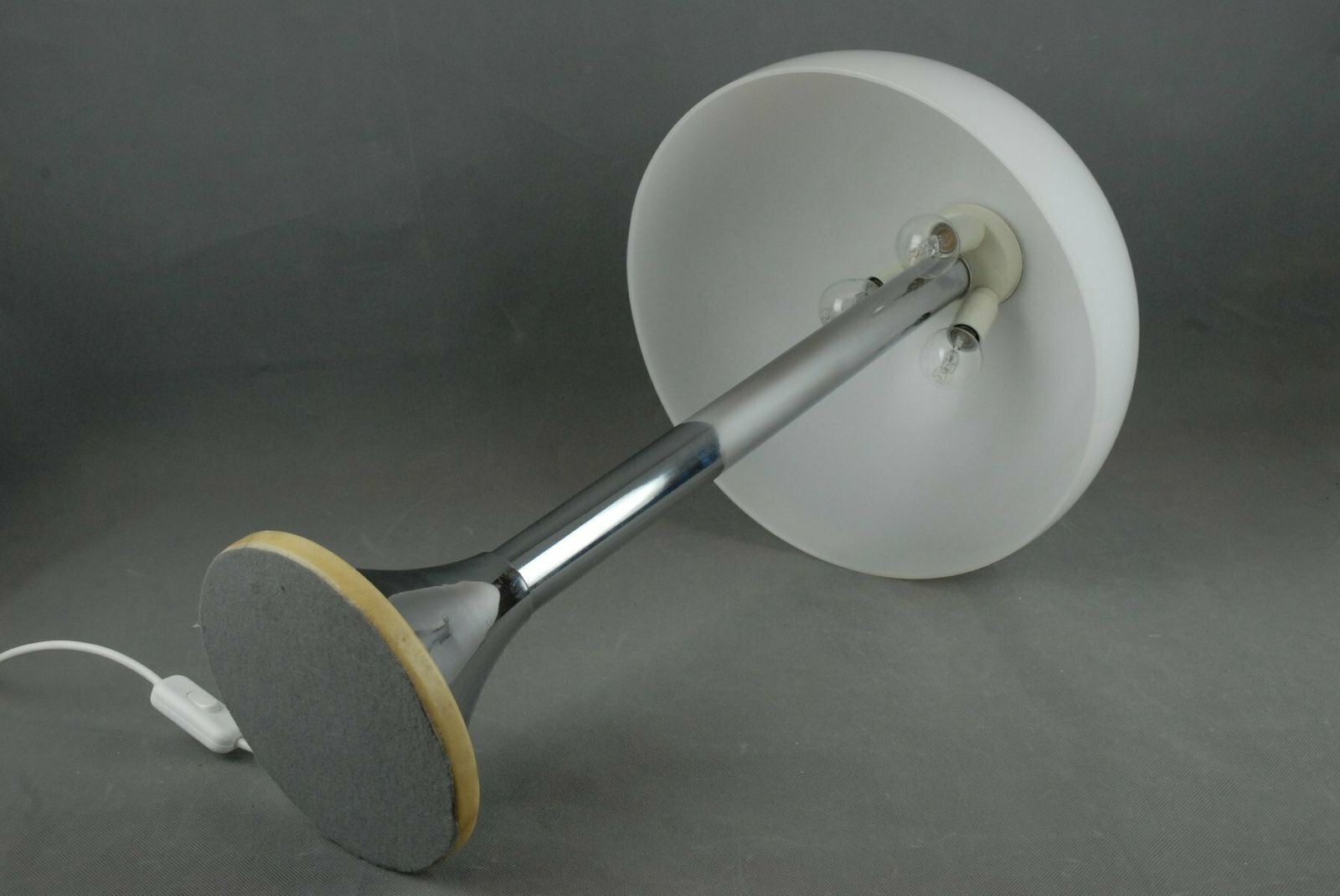 795.0 Vintage Perspex Chrome & Marble Base Mushroom Table Lamp By Oma Fabbrica Lampadari, Italy, 1960s photo