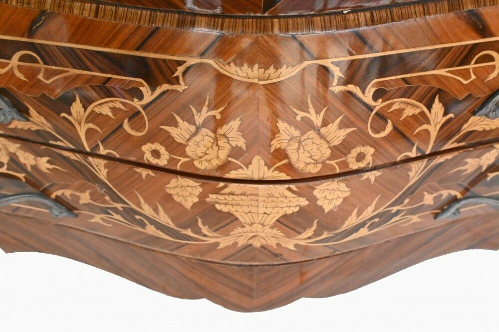 Bombe Chest Of Drawers Empire Commode Marquetry Inlay photo for sale