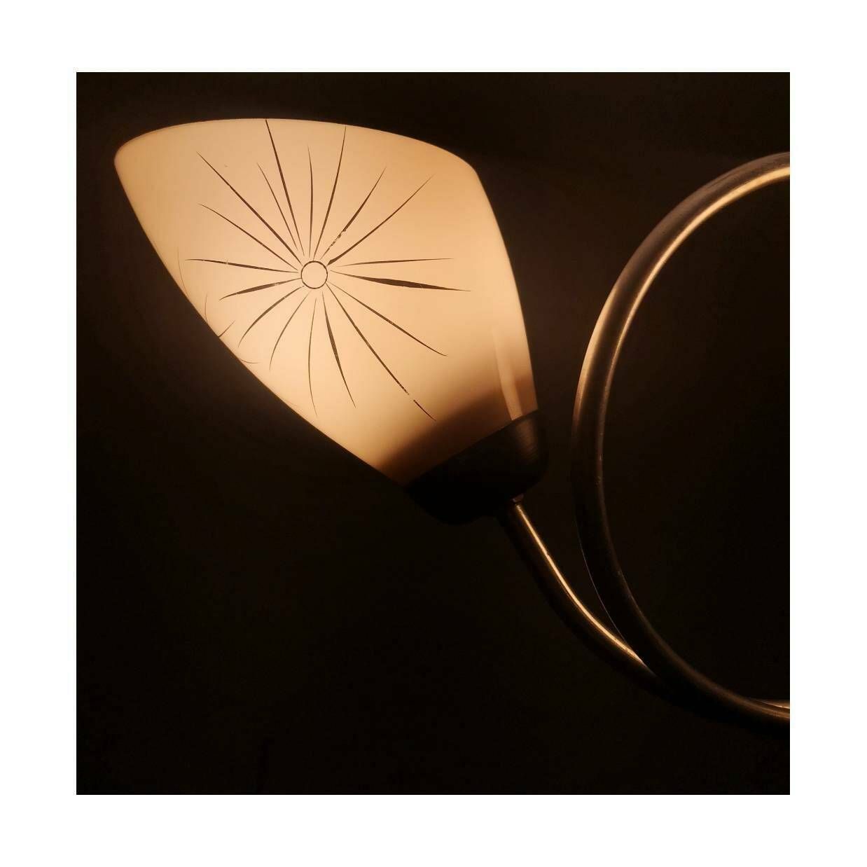Art Deco Chandelier Shaped As Trumpet // Pink Art Deco Chandelier // Made In Yugoslavia In 1960s photo furniture