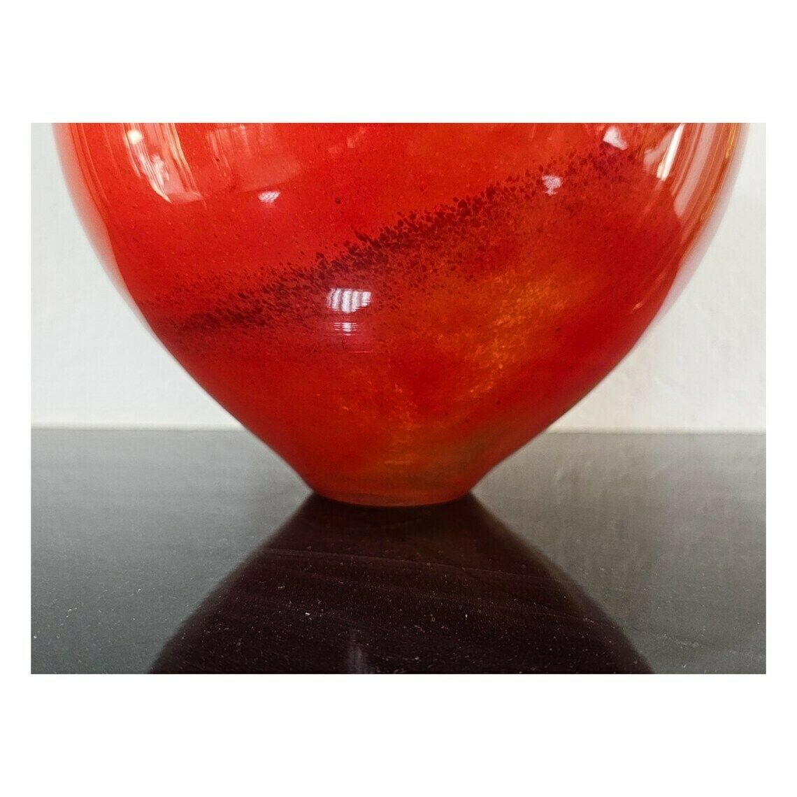 Rare Murano Glass Vase Done In Vibrant Red Glass // Stunning Murano Glass Vase // Made In Italy In 1950s photo furniture