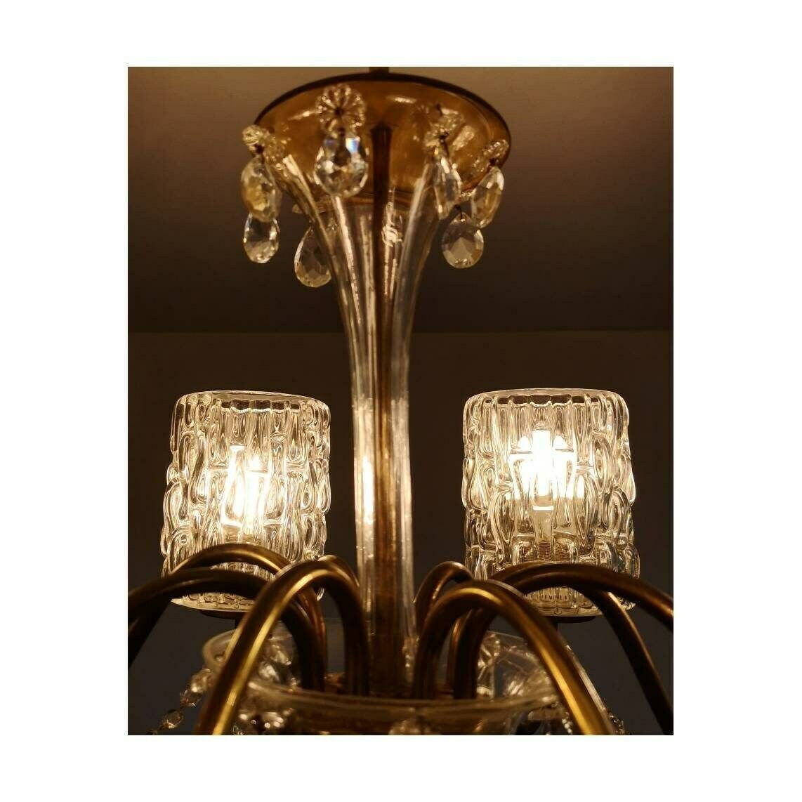 Mid Century Modern Crystal Chandelier By Rupert Nikoll // Vintage Crystal Chandelier // Luxurious Crystal Chandelier // Made In Austria photo for sale