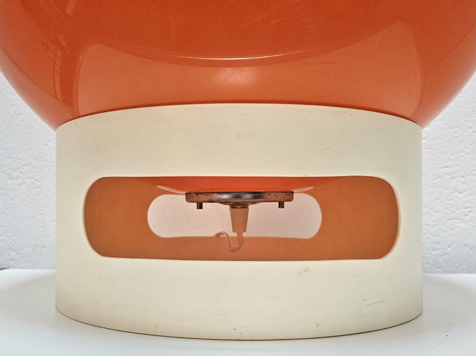 photo furniture Very Rare Orange Clan Lamp By 6g Studios For Harvey Guzzini / Guzzini Lamp For Meblo / Guzzini Clan Lamp / Made In Yugoslavia In 1970s