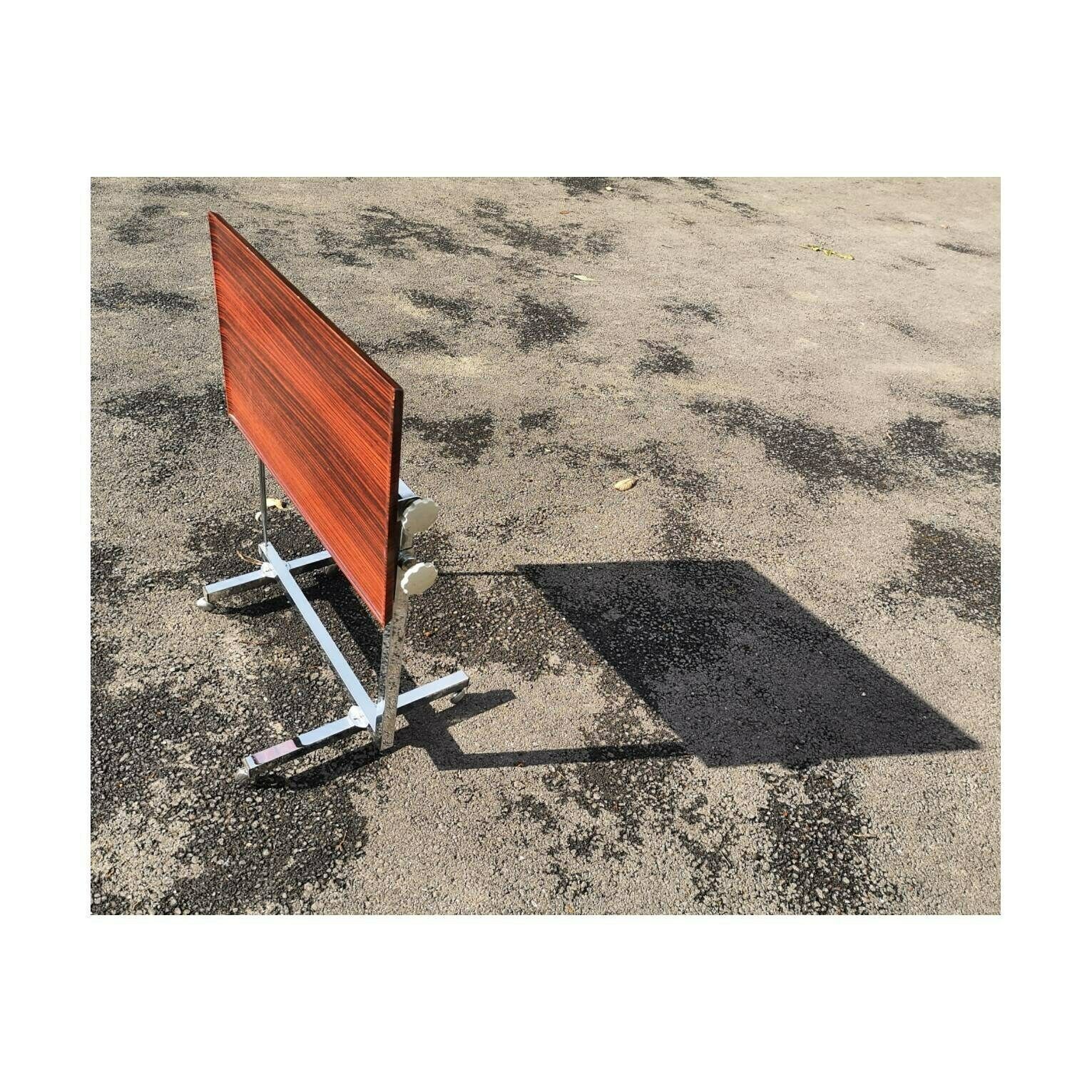 Bremshey & Co. Adjustable Side Table // Mid Century Modern Multipurpose Side Table // Chrome And Plywood Side Table // Made In West Germany photo buy