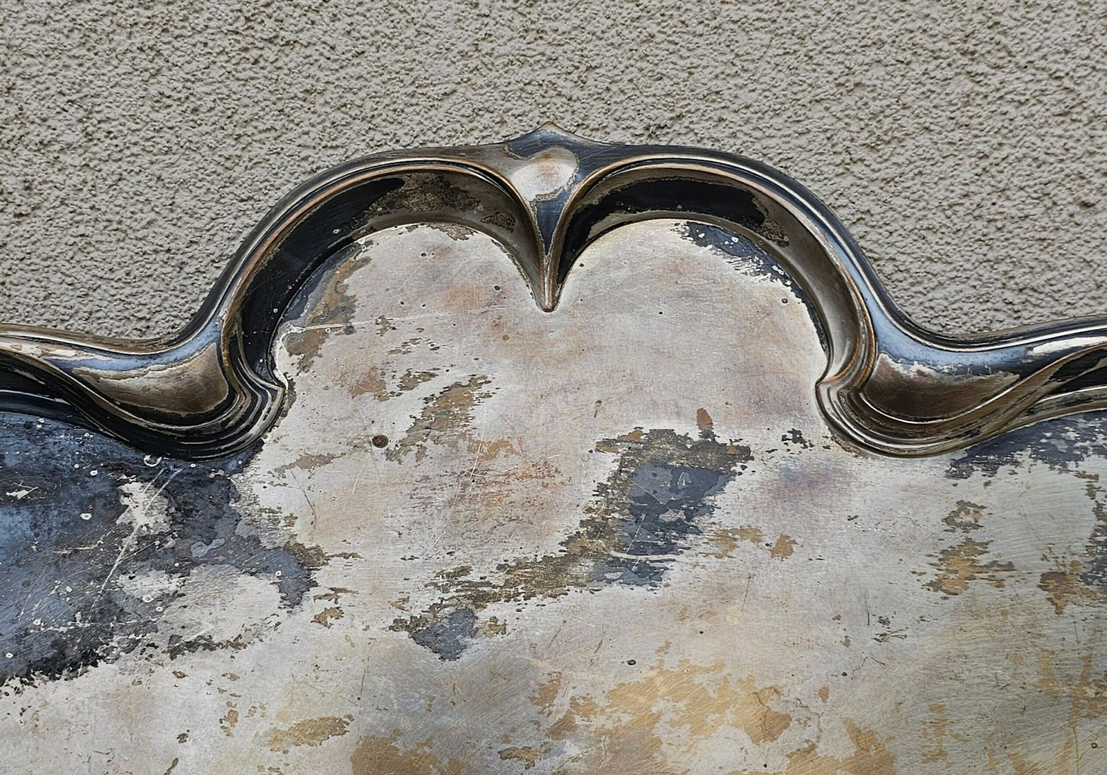 Extra Large Wmf Art Nouveau Silver Plated Waiter's Serving Tray With Floral Relief // Made In Germany In 1910s photo buy