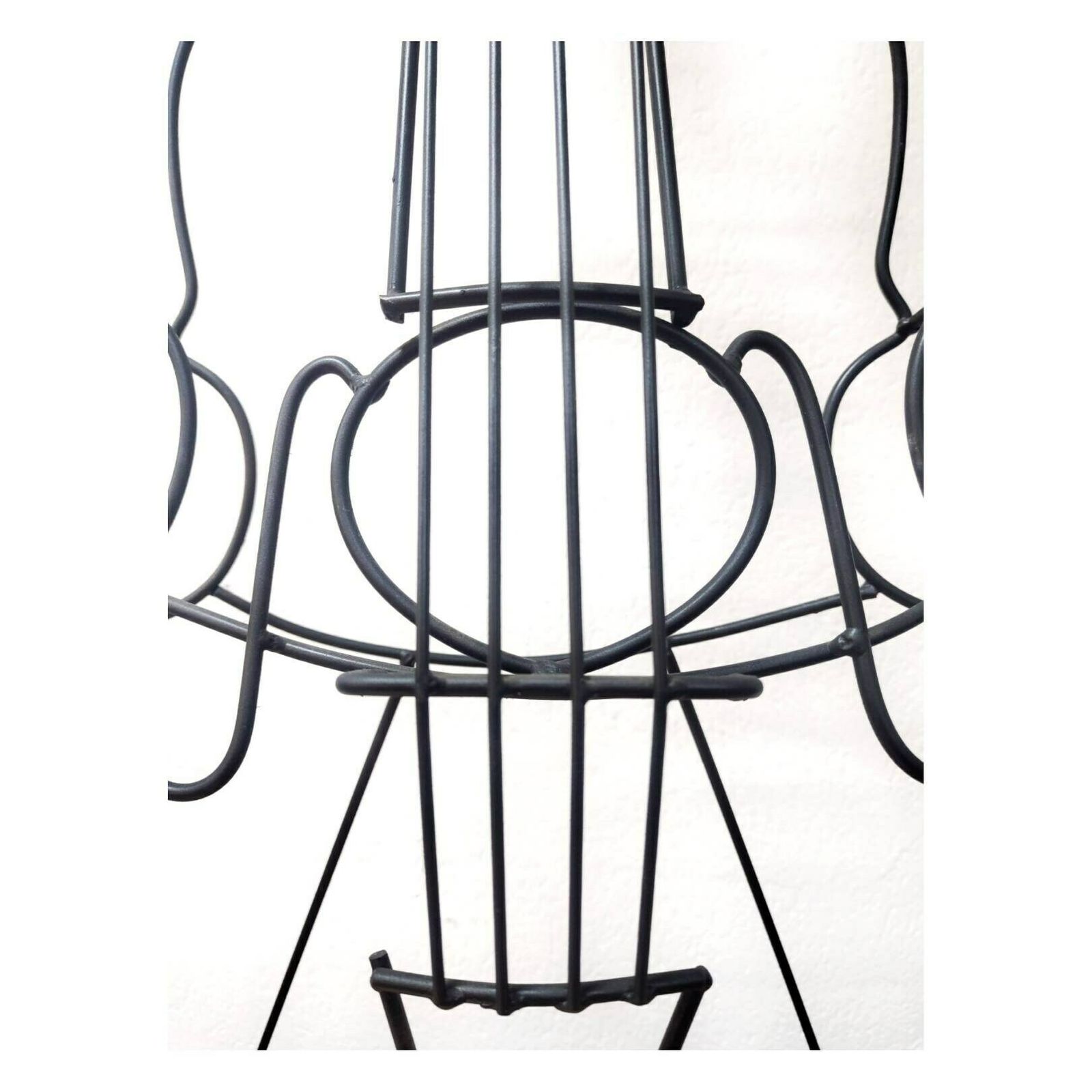 Mid Century Modern Candlestick Holder Shaped As Cello // Painted Iron Cello Candle Holder // Made In The Netherlands In 1970s photo for sale