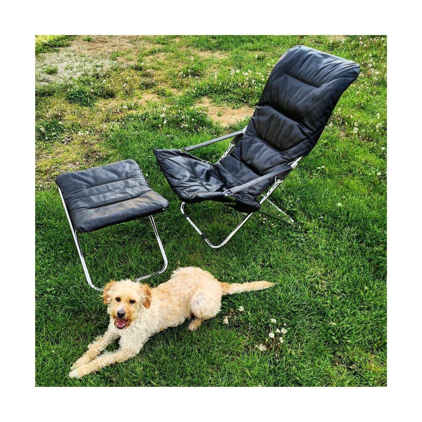 Fiam Fiesta Soft Leather Armchair And Chico Footstool // Leather Chair // Leather Ottoman Designed By Frncesco Favagrossa // Made In Italy photo 900.0