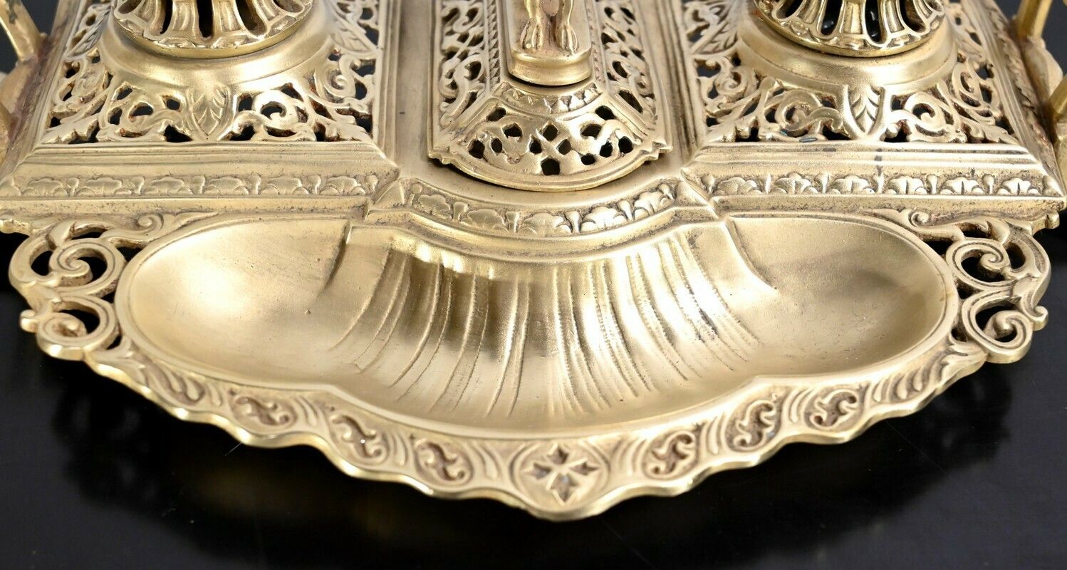 photo vinterior Gilt Bronze Inkwell – Late 19th Century