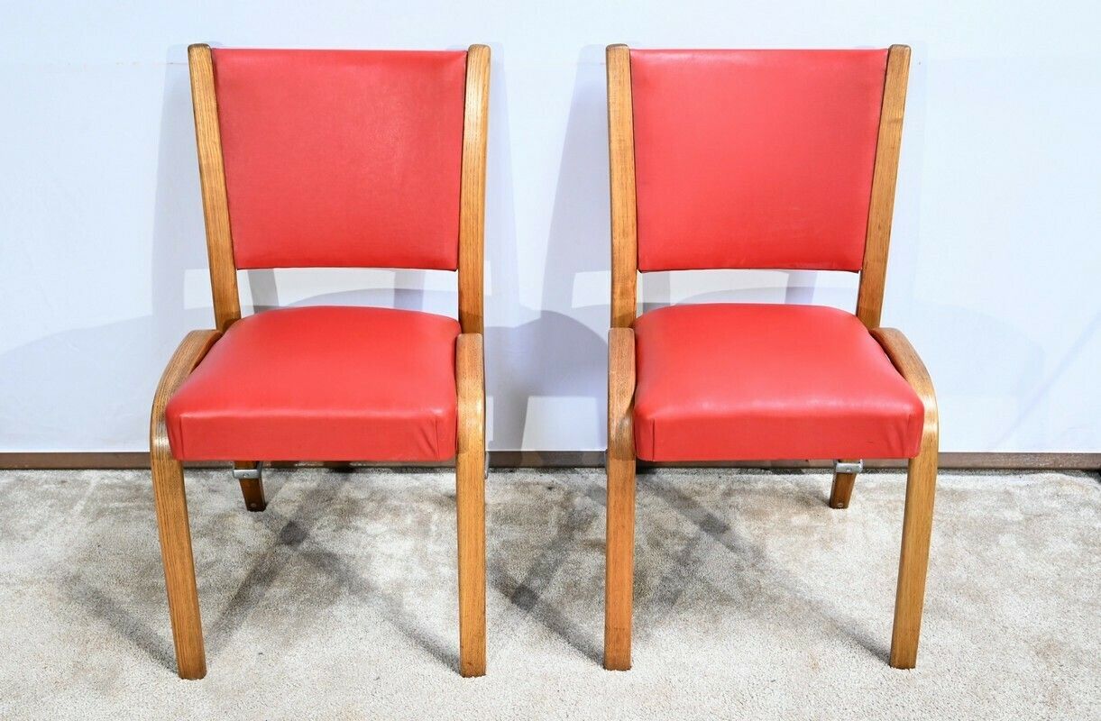 Pair Of “Bow Wood” Chairs, Signed H.Steiner – 1950