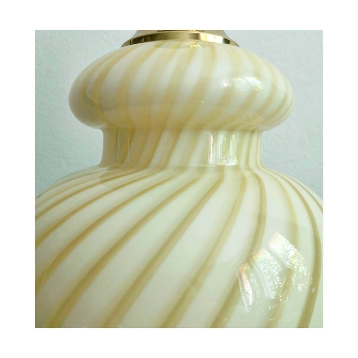 Paolo Venini Yellow Swirl Murano Glass Table Lamp // Murano Swirl Glass // Mid Century Modern Lamp // Made In Murano // Made In Italy 1960s photo 1800.0