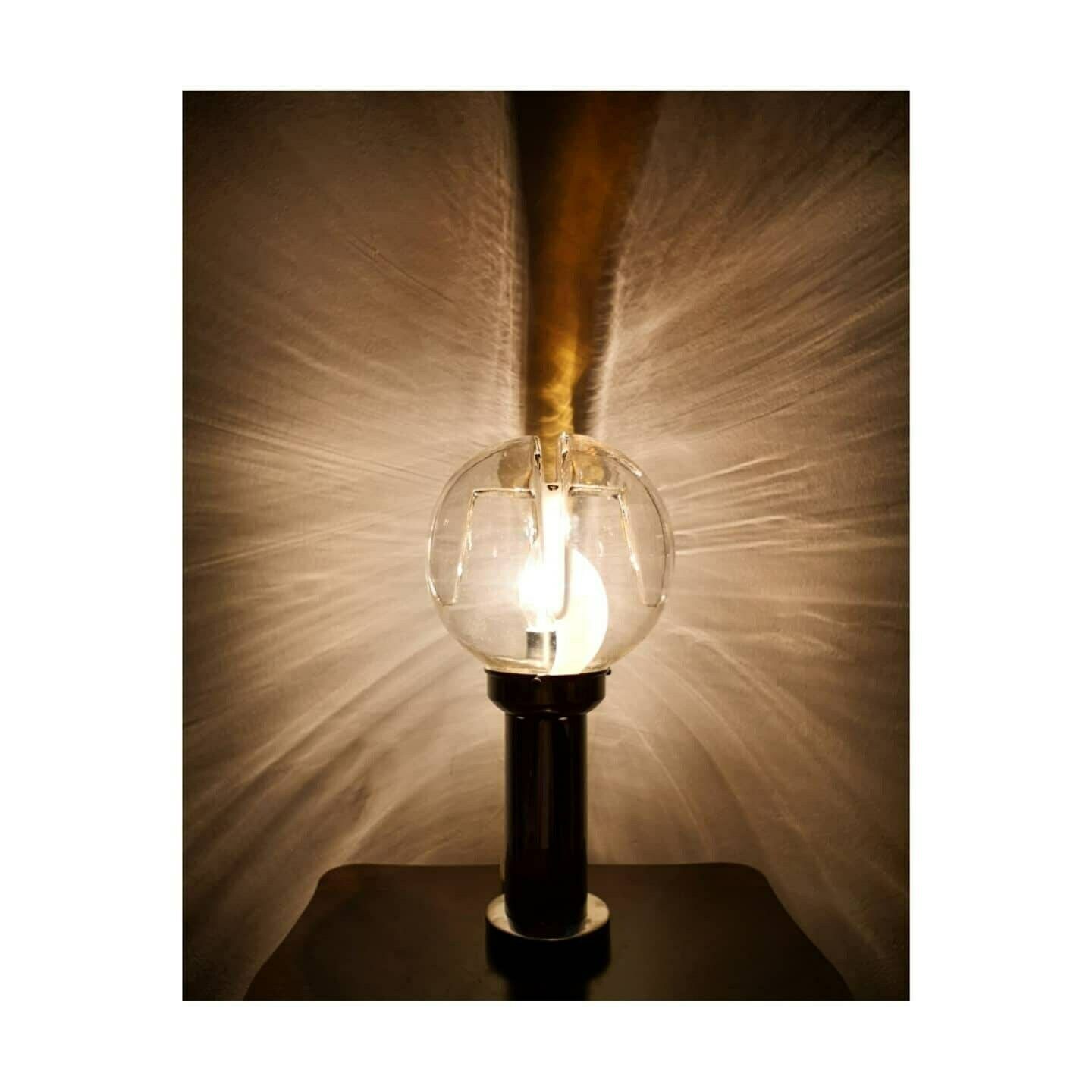 Pair Of Mazzega Accent Lamps // Made In Italy // Mazzega Glass Shades // Mazzega Murano Glass // Italian Designer Lamps photo Lighting