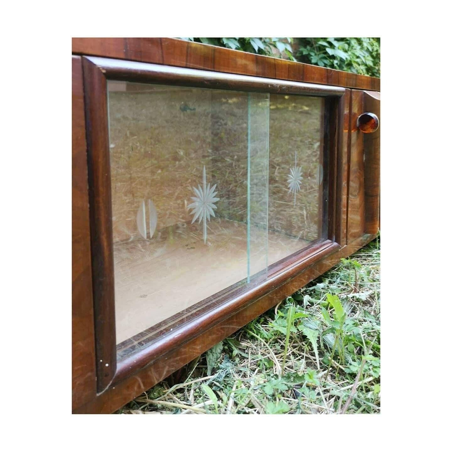 Low Art Deco Cabinet / Small Art Nouveau Credenza / Art Deco Display Cabinet / Antique Low Cabinet / Made In Yugoslavia / Art Deco Console photo buy