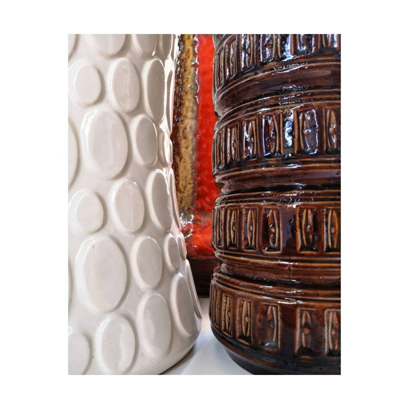 1960s Extra Large Jasba Vase // West German Pottery // Mid Century Modern Pottery // Jasba Vase // White Vase // Made In West Germany photo 350.0