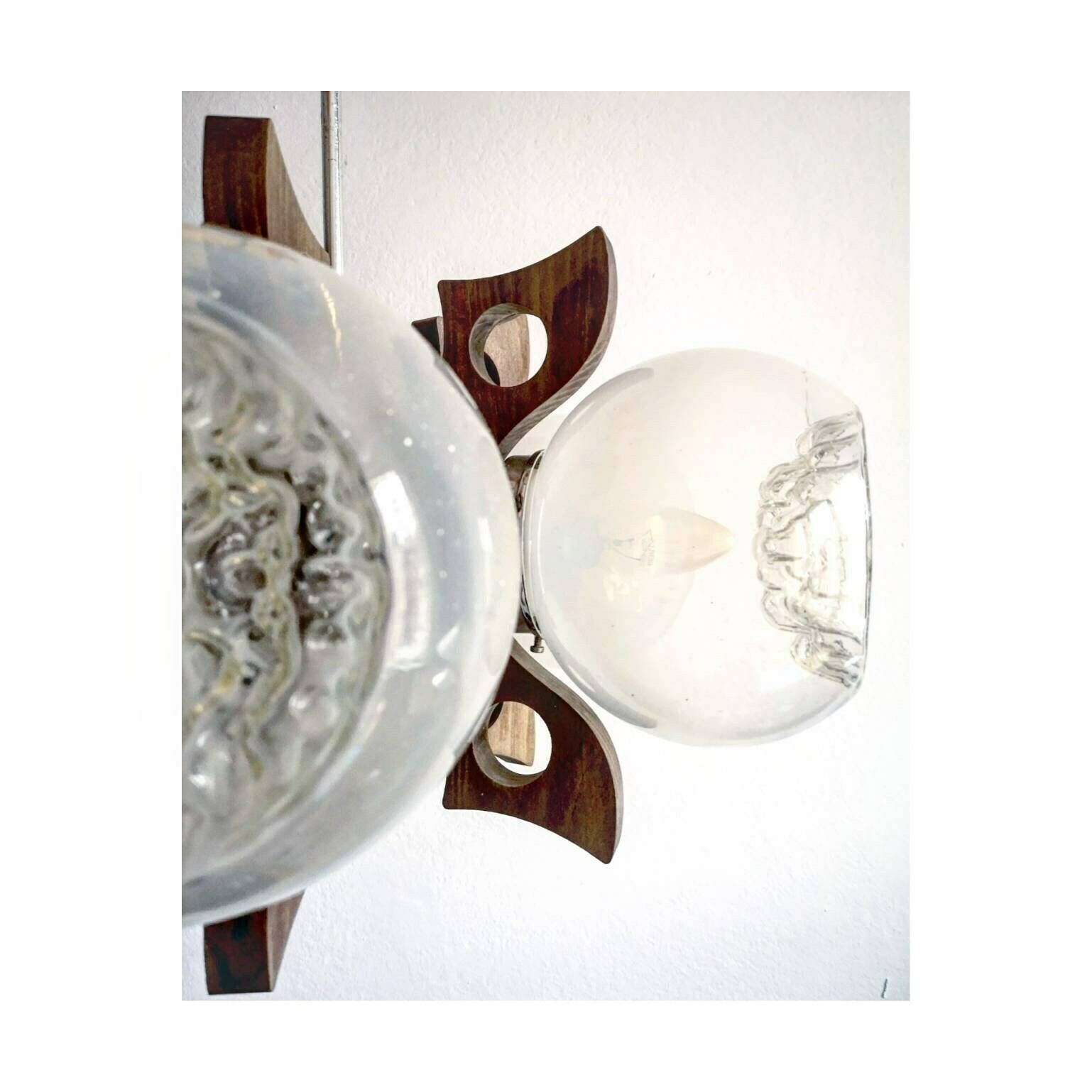 1970s Sculptural Mid Century Chandelier With Five Mazzega Murano Glass Pendants // Massive Mid Century Modern Chandelier // Butterfly Wings photo for sale