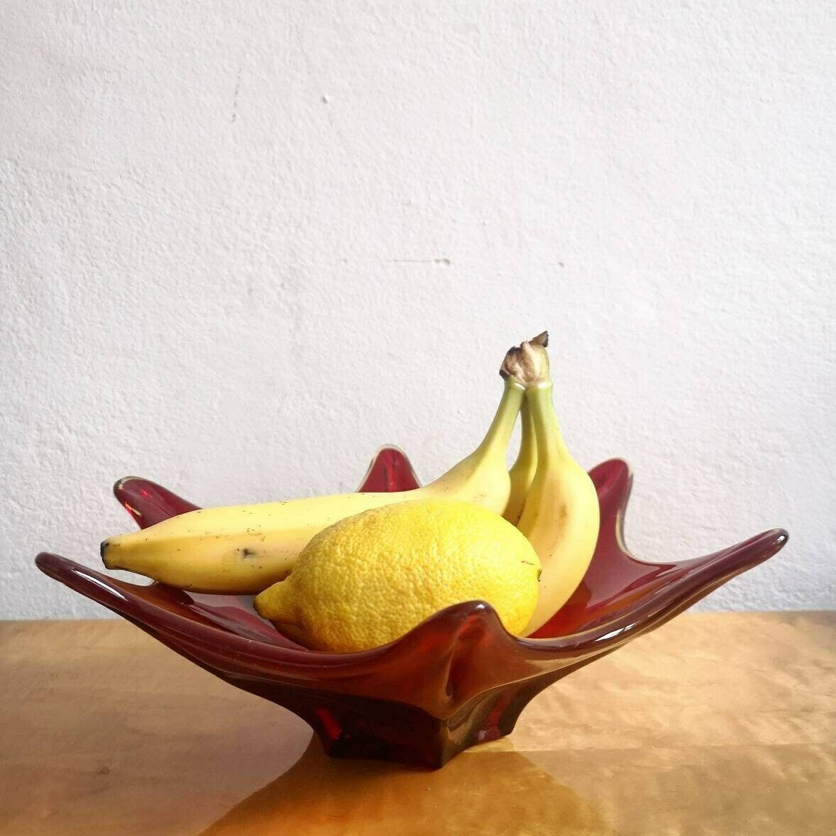 1970s Handmade Murano Glass Fruit Bowl, Made In Yugoslavia // Star Shapped Vintage Jewlery Holder // Mid Century Modern Jewlery Holder