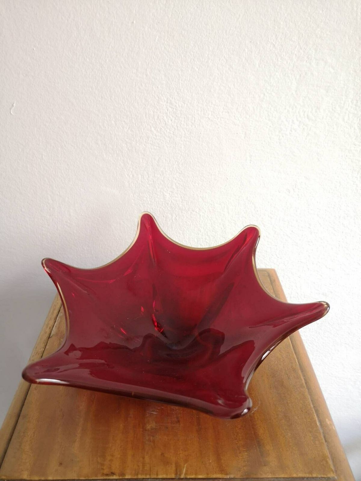 1970s Handmade Murano Glass Fruit Bowl, Made In Yugoslavia // Star Shapped Vintage Jewlery Holder // Mid Century Modern Jewlery Holder photo Home Decor