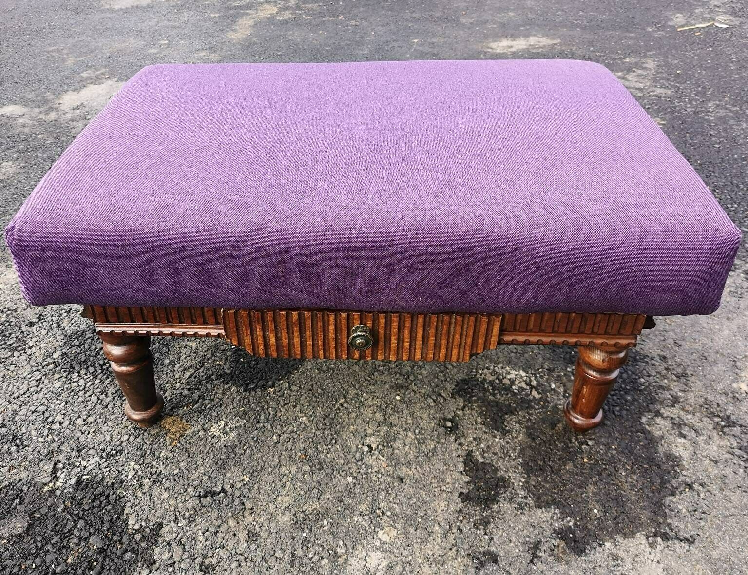 1800s Footrest Or A Small Ottoman // Antique Tabouret // Antique Footrest photo for sale