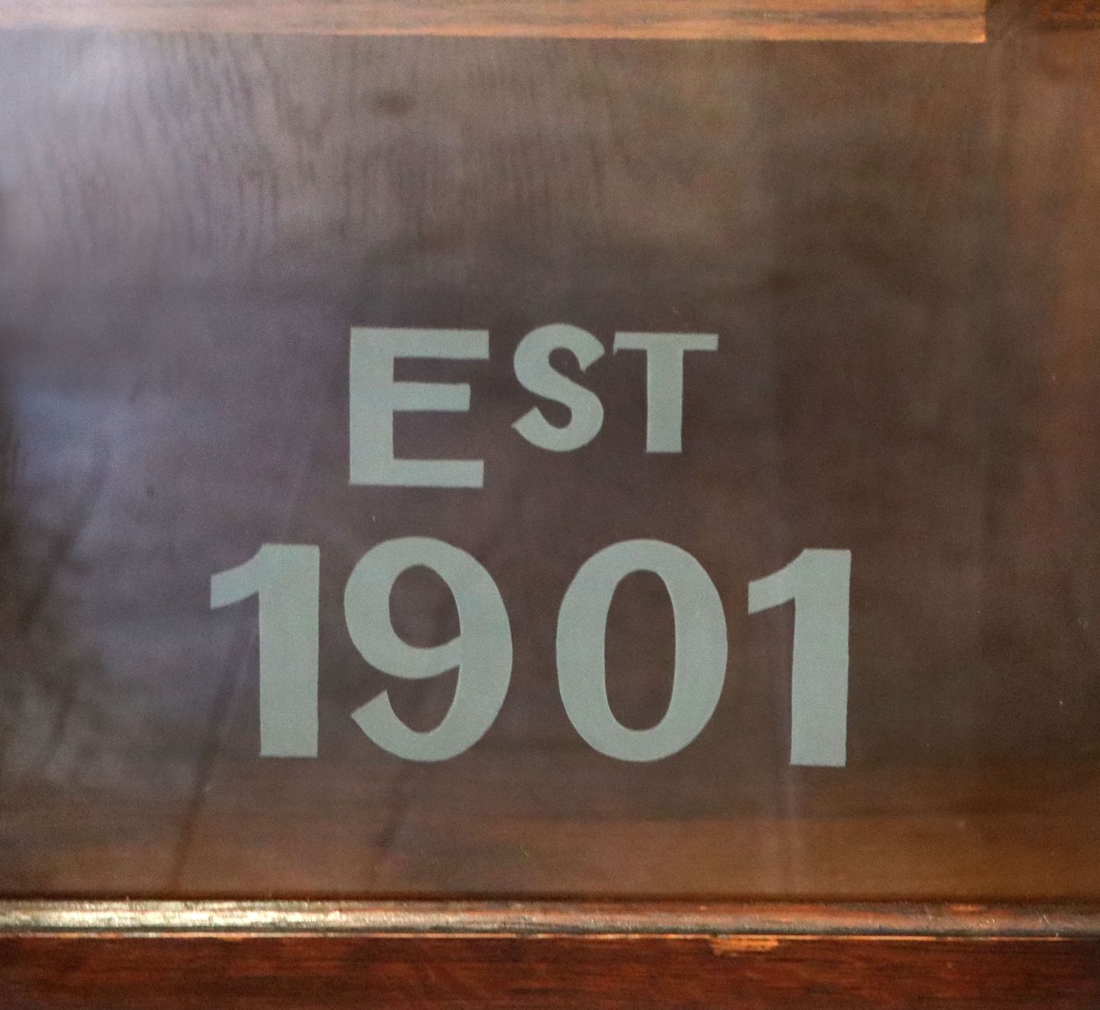 595.0 A Lovely Art Deco Styled Cabinet Sign Written With The Details Of A Funeral Directors. photo
