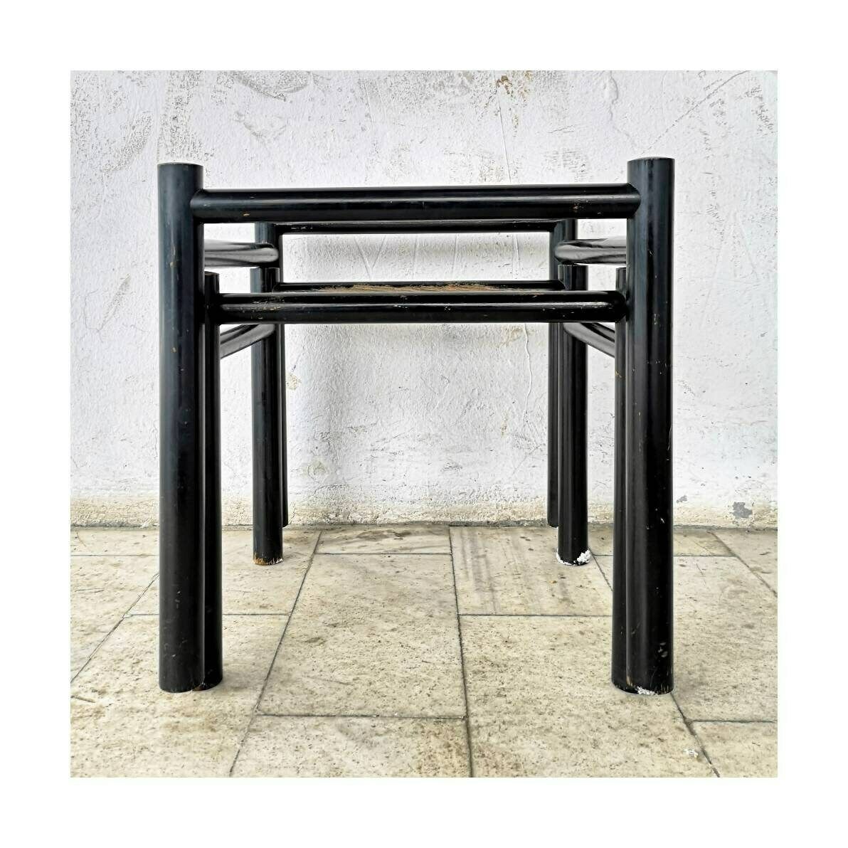1970s Set Of Two Side Table // Vintage Wooden Tables With The Glass Top // Mid Century Modern Coffee Nesting Tables // Made In Yugoslavia photo Furniture