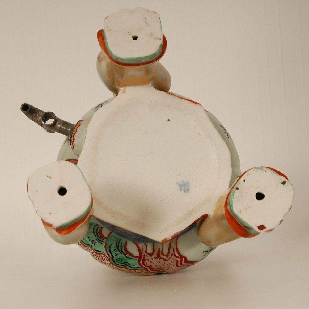 Antique Japanese Ceramic Coffee Pot In Porcelain Arita By Samson Paris, 1600s photo 1950.0
