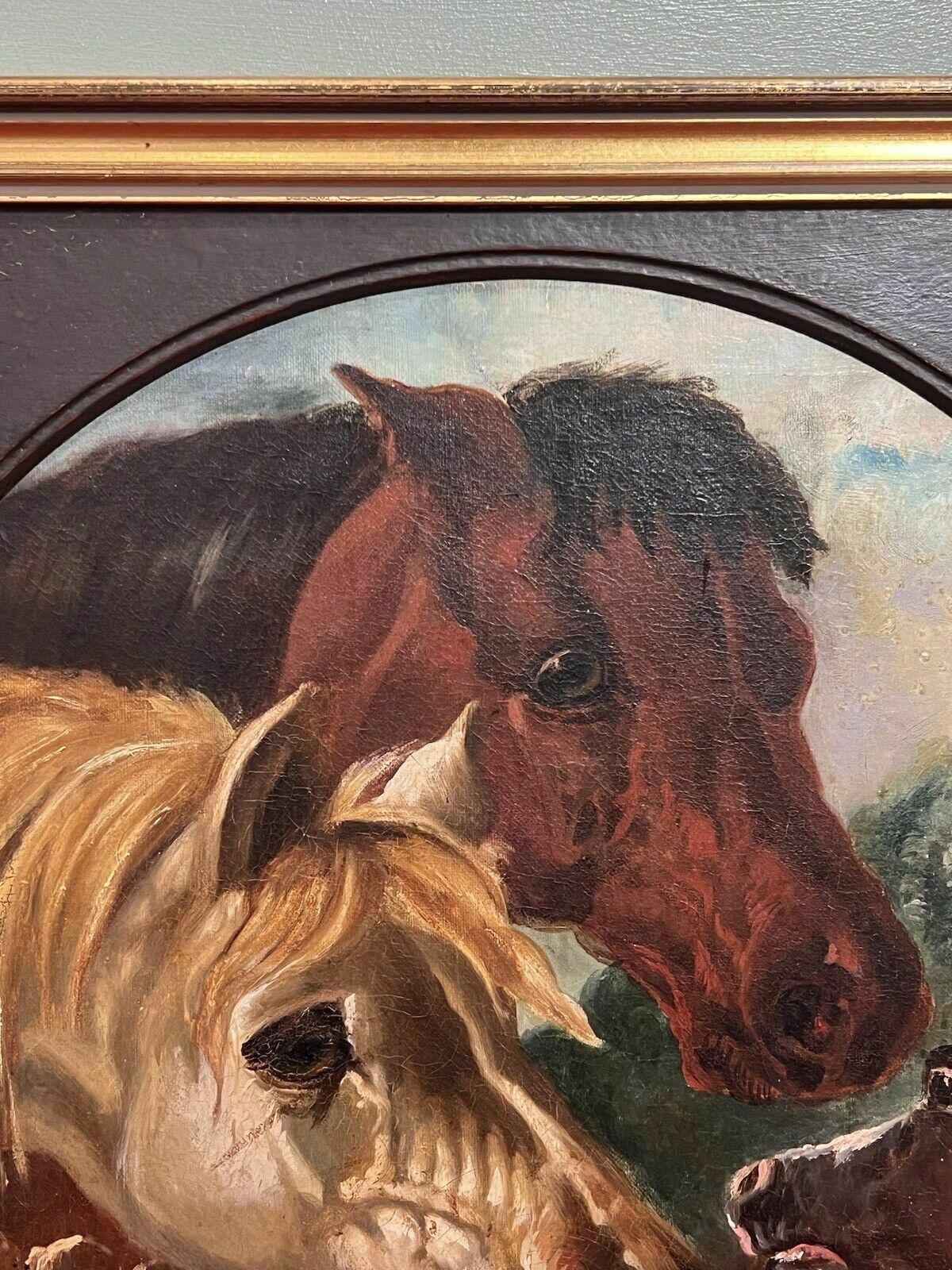 Fine Art 19th Century Trio Of Horses Attributed To John Frederick Herring photo buy