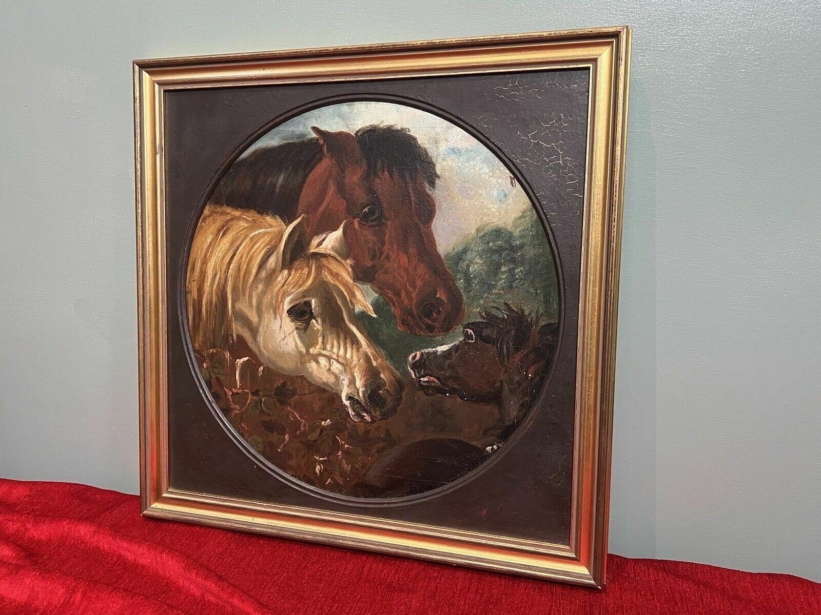 photo furniture Fine Art 19th Century Trio Of Horses Attributed To John Frederick Herring
