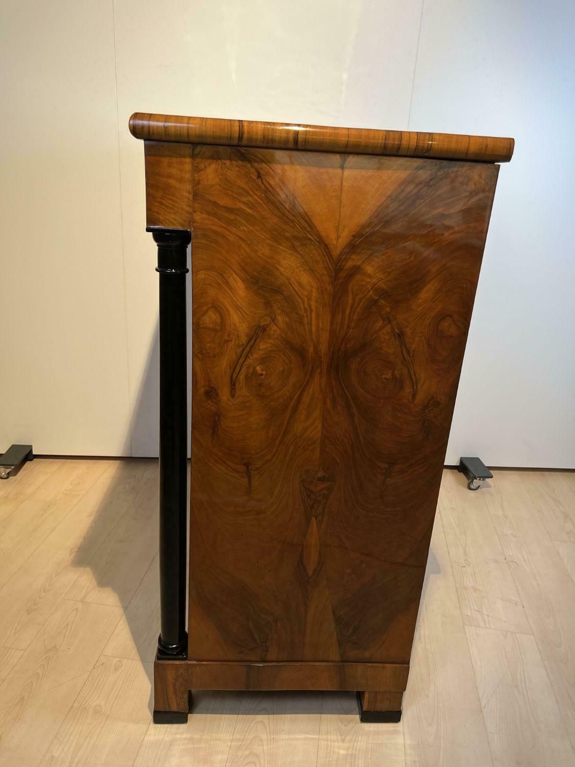 Furniture Large Biedermeier Half Cabinet, Walnut And Ebonised, South Germany, Circa 1820 photo