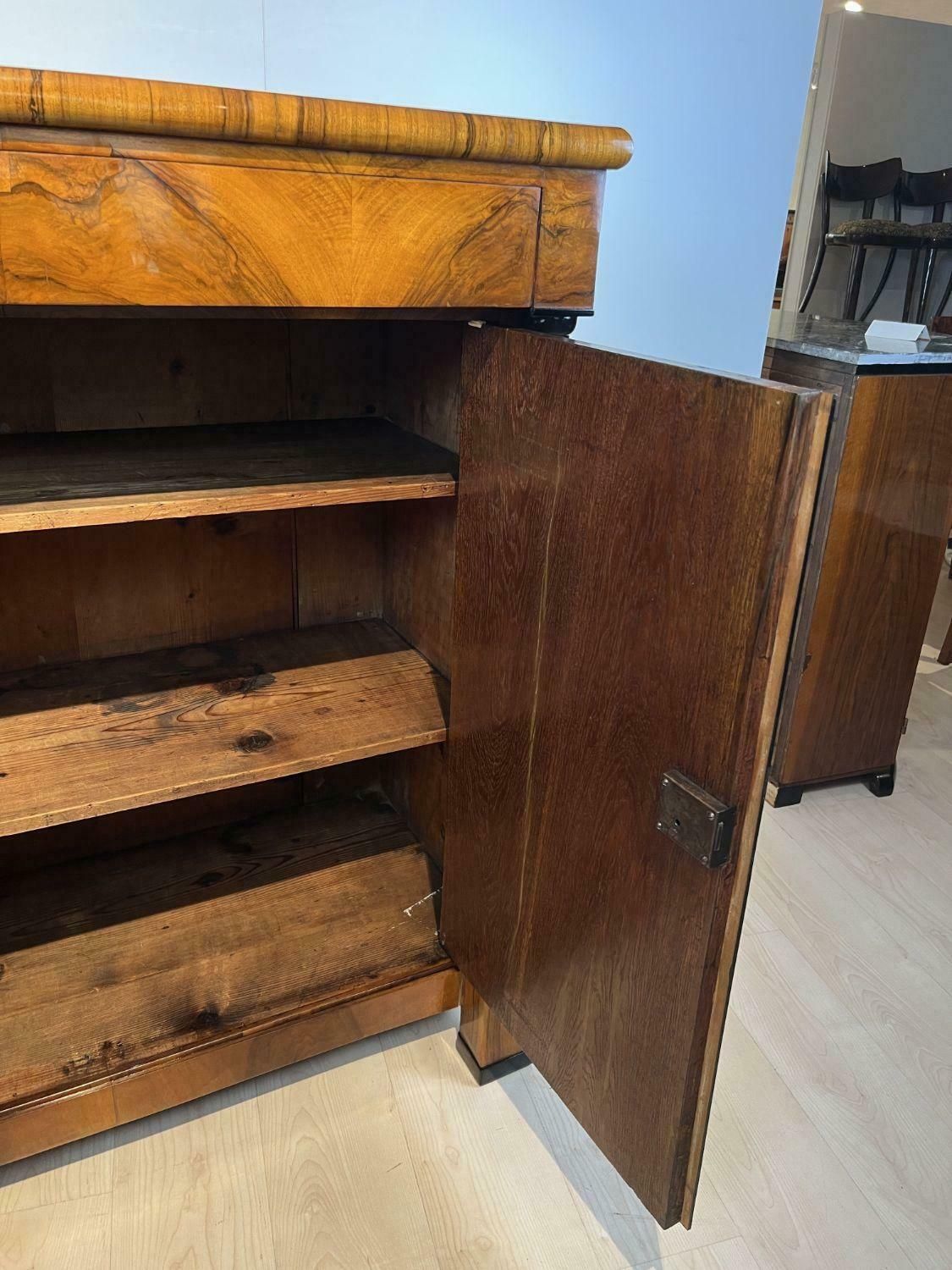 photo buy Large Biedermeier Half Cabinet, Walnut And Ebonised, South Germany, Circa 1820