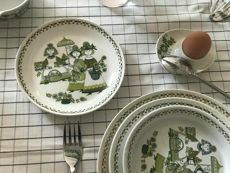 Figgjo Flint 4 Borden Market Turi Scandinavisch Design Brood En Boter photo for sale