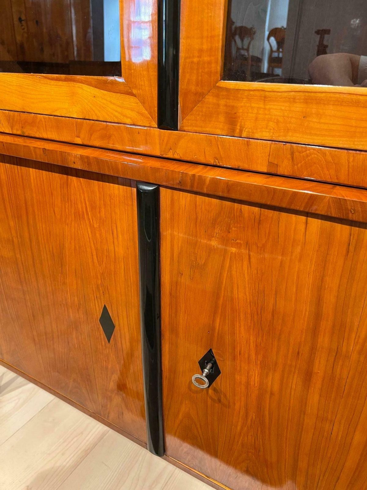 Biedermeier Top Showcase Or Vitrine, Cherry Wood, South Germany Circa 1830 photo 6879.52