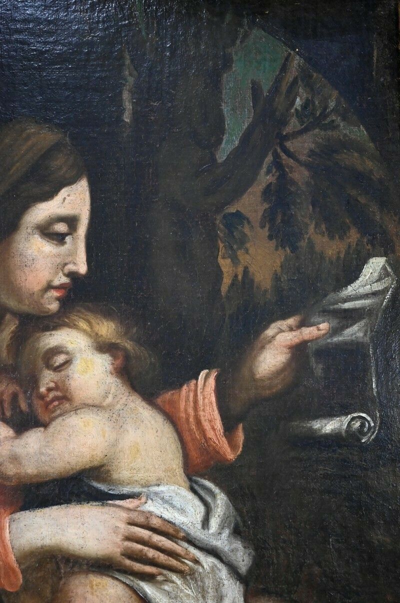 photo for sale Oil Painting “Madonna And Child”, 19th Century School – Late 19th Century
