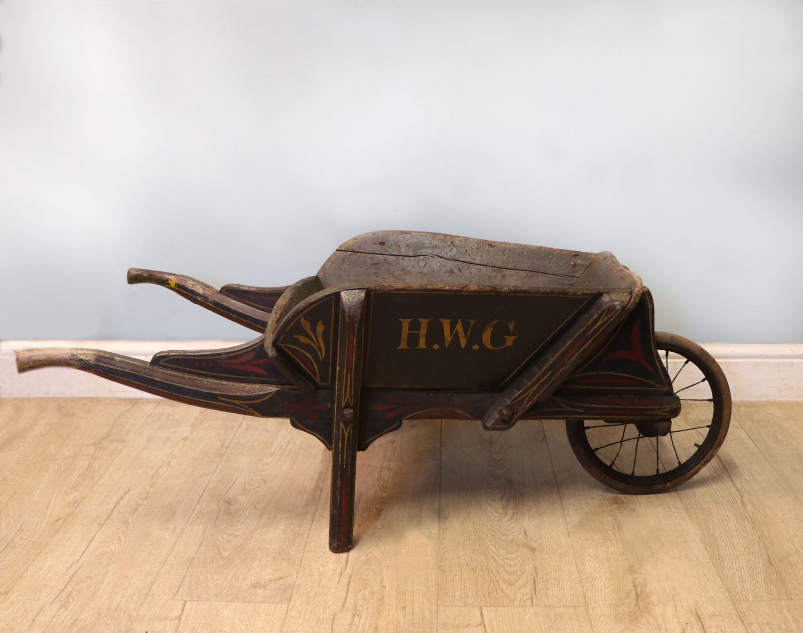 A Wonderful Antique Child’s Wheelbarrow! photo furniture