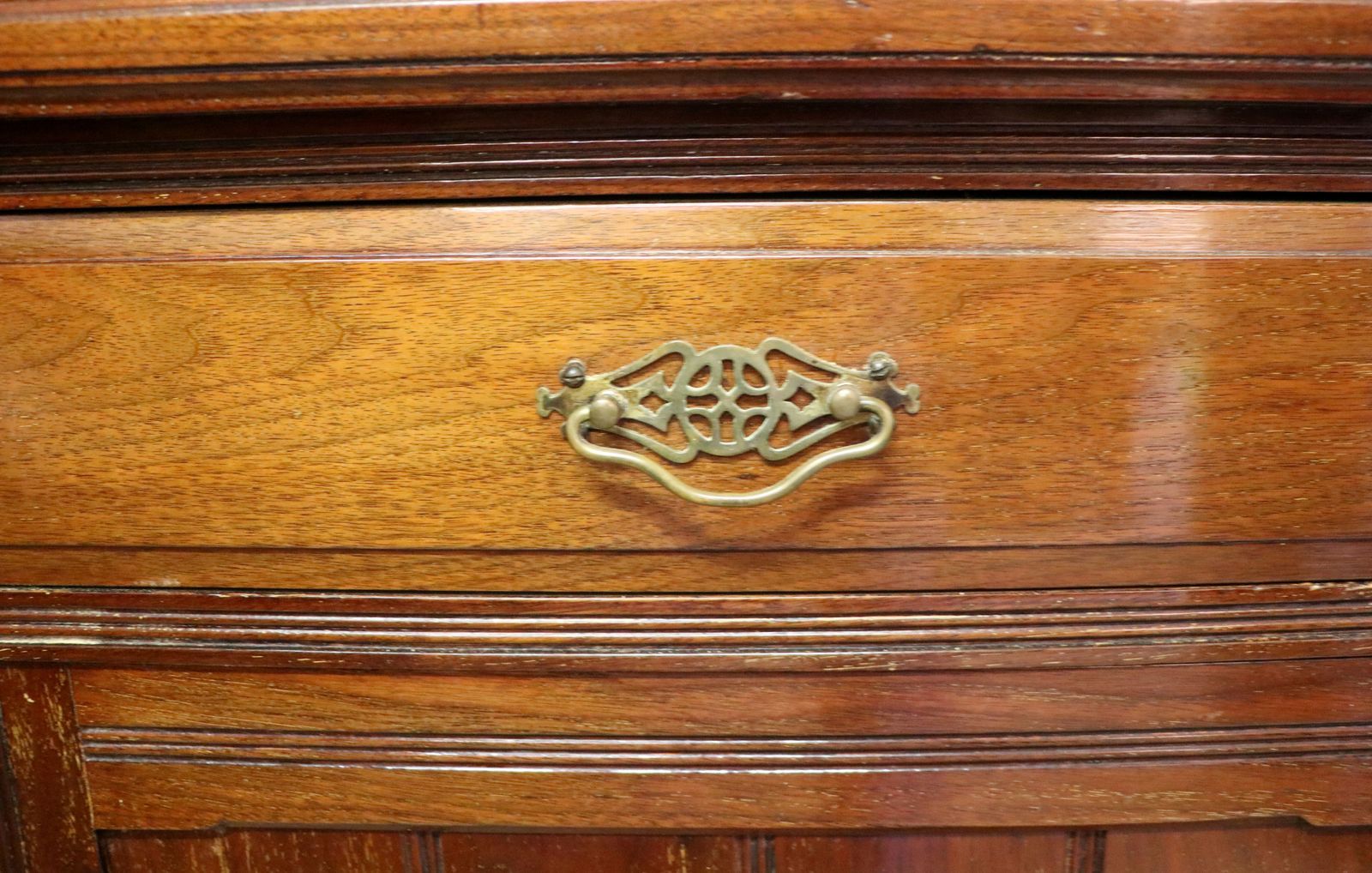 A Wonderful Late 19th Century American Walnut Bookcase Cabinet photo vintage