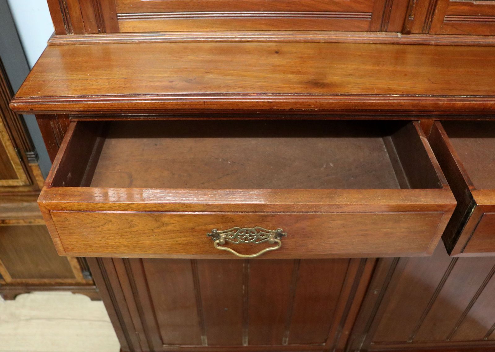 photo buy A Wonderful Late 19th Century American Walnut Bookcase Cabinet