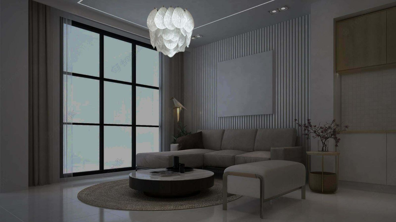 Wonderful Murano Ceiling Lamp   Frosted Carved Glass Leaves Us$1,525.04per Item photo Lighting