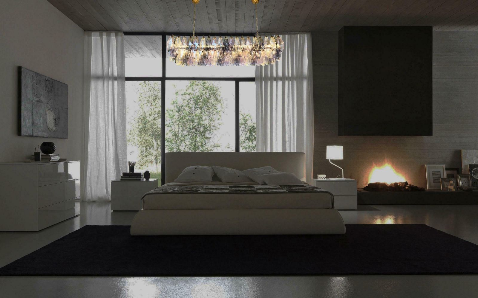 Elegant Murano Poliedri Chandelier   Carlo Scarpa Style   138 Multicoloured photo Lighting