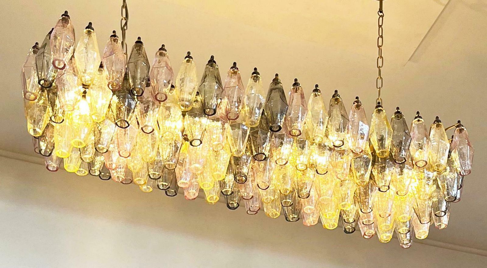 Elegant Murano Poliedri Chandelier   Carlo Scarpa Style   138 Multicoloured photo buy