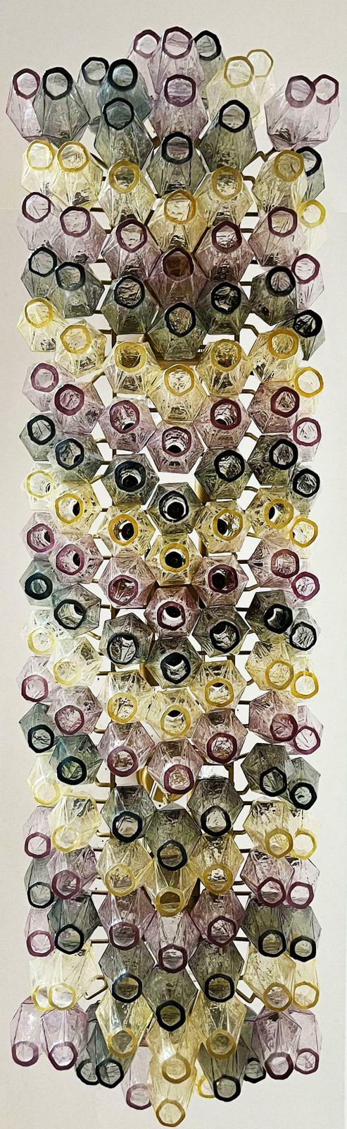 Elegant Murano Poliedri Chandelier   Carlo Scarpa Style   138 Multicoloured photo vintage