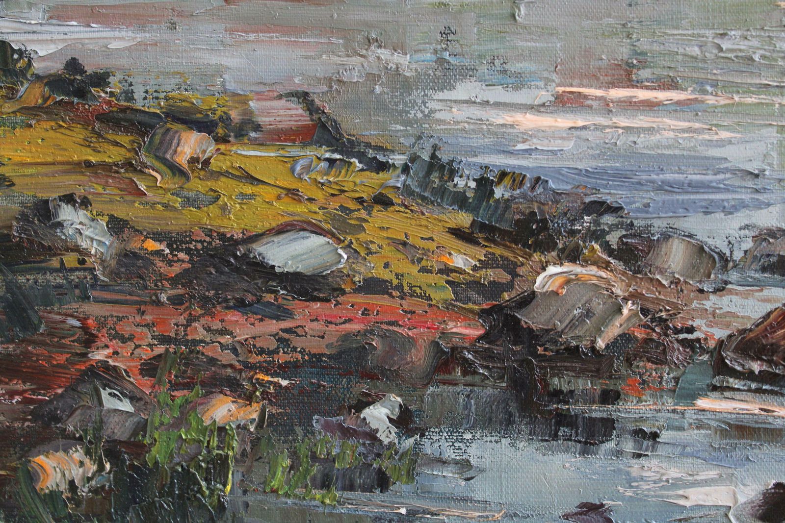 Harijs Veldre Daugava River Near Kraslava. 1986, Canvas, Oil, 1986 photo 1583.0