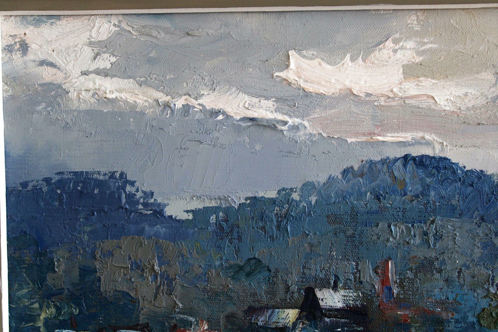 Harijs Veldre Daugava River Near Kraslava. 1986, Canvas, Oil, 1986 photo vinterior