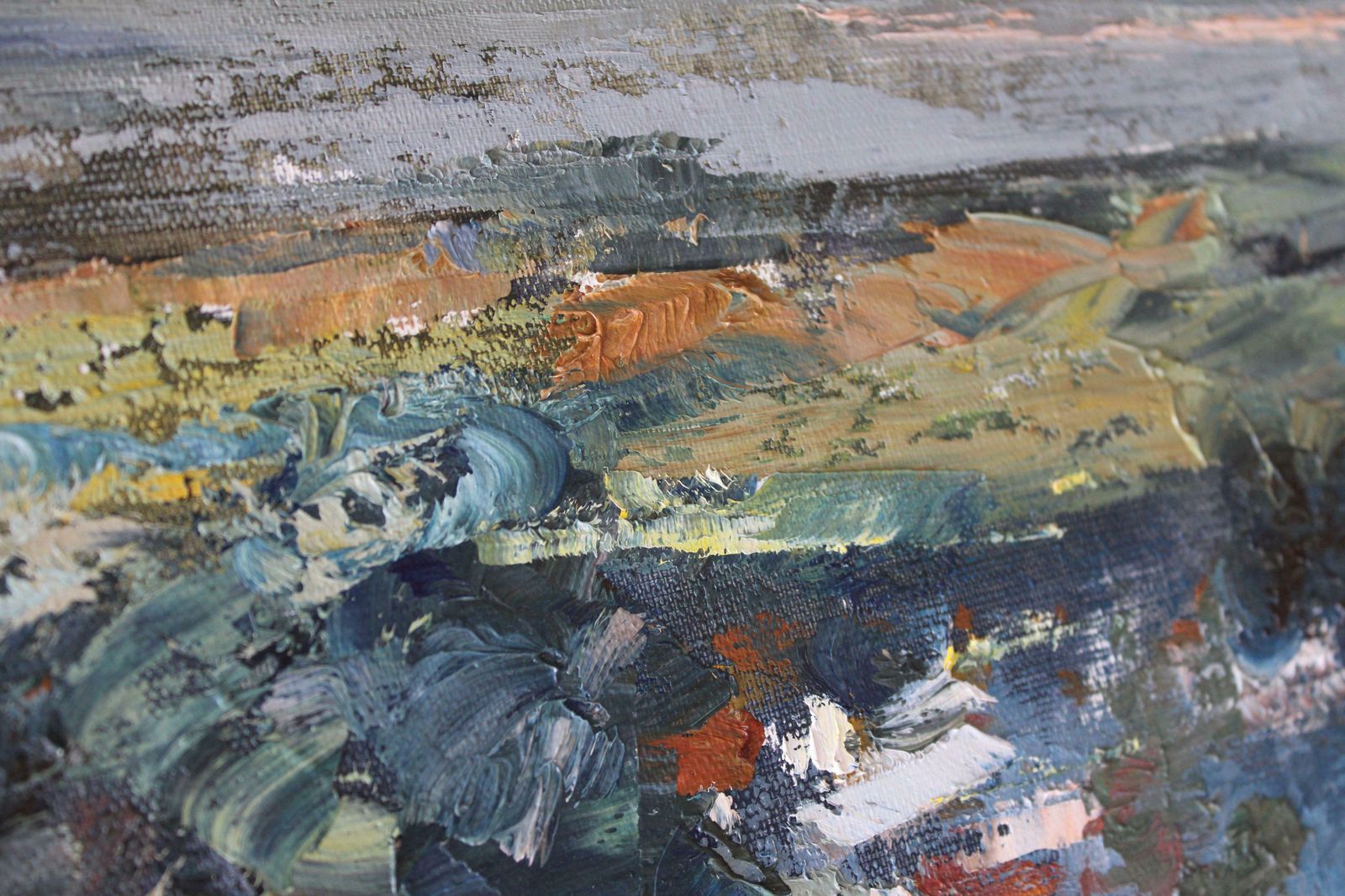 Harijs Veldre Daugava River Near Kraslava. 1986, Canvas, Oil, 1986 photo buy