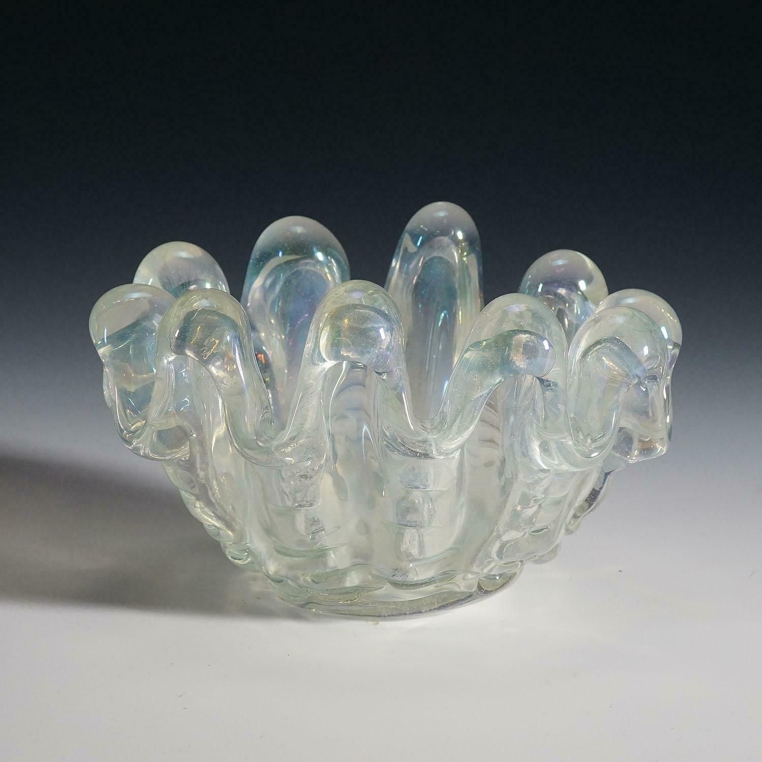 Ercole Barovier   Barovier & Toso 'A Grosse Costolature' Bowl 1942 photo for sale