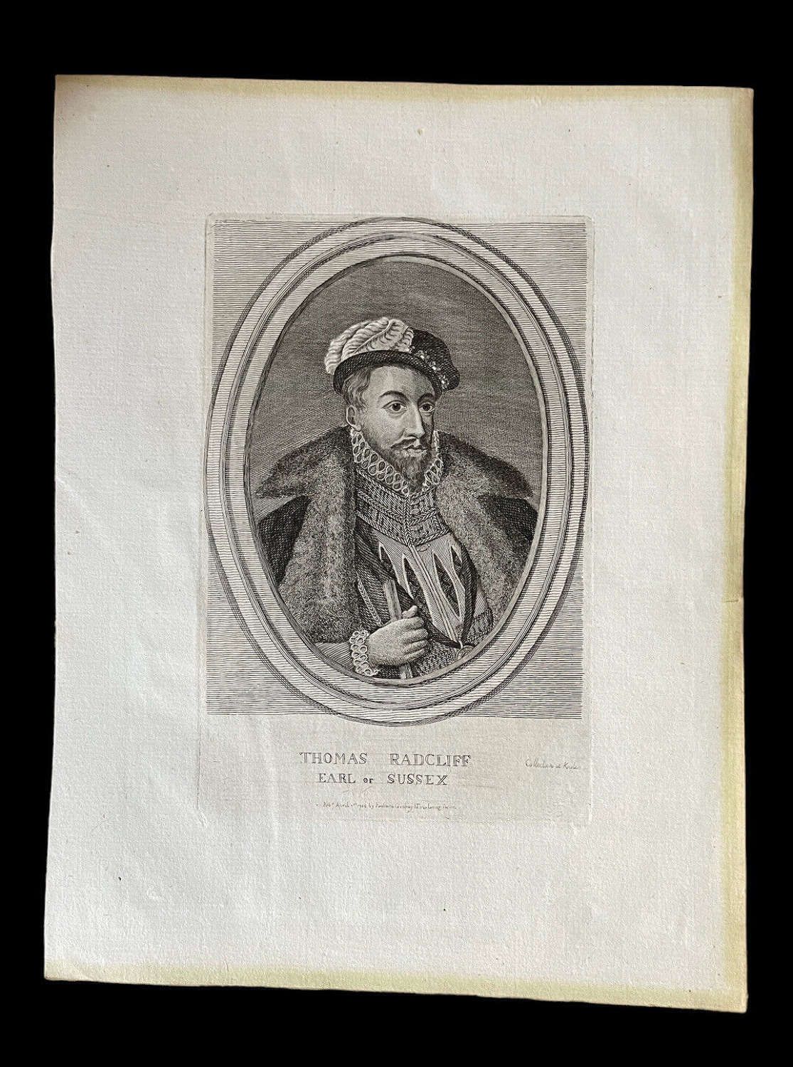 Engraving Of Thomas Radcliffe Earl Of Sussex 1783 By Richard Godfrey photo furniture
