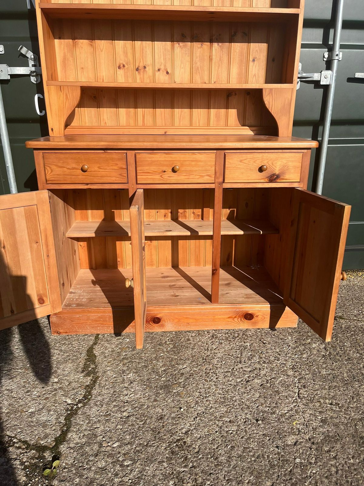 Vintage Country Farmhouse Pine Welsh Dresser Cupboard Storage photo furniture