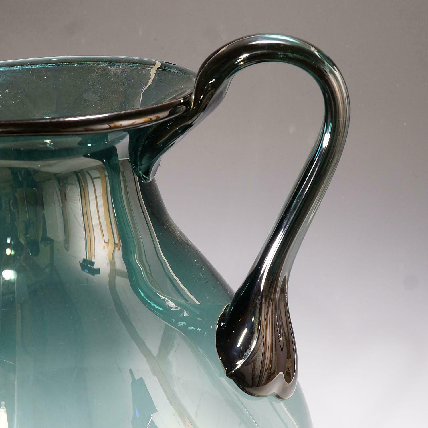 Exceptional Large Bauhaus Floor Vase By Wilhelm Wagenfeld For Wmf Ca. 1950 photo vinterior