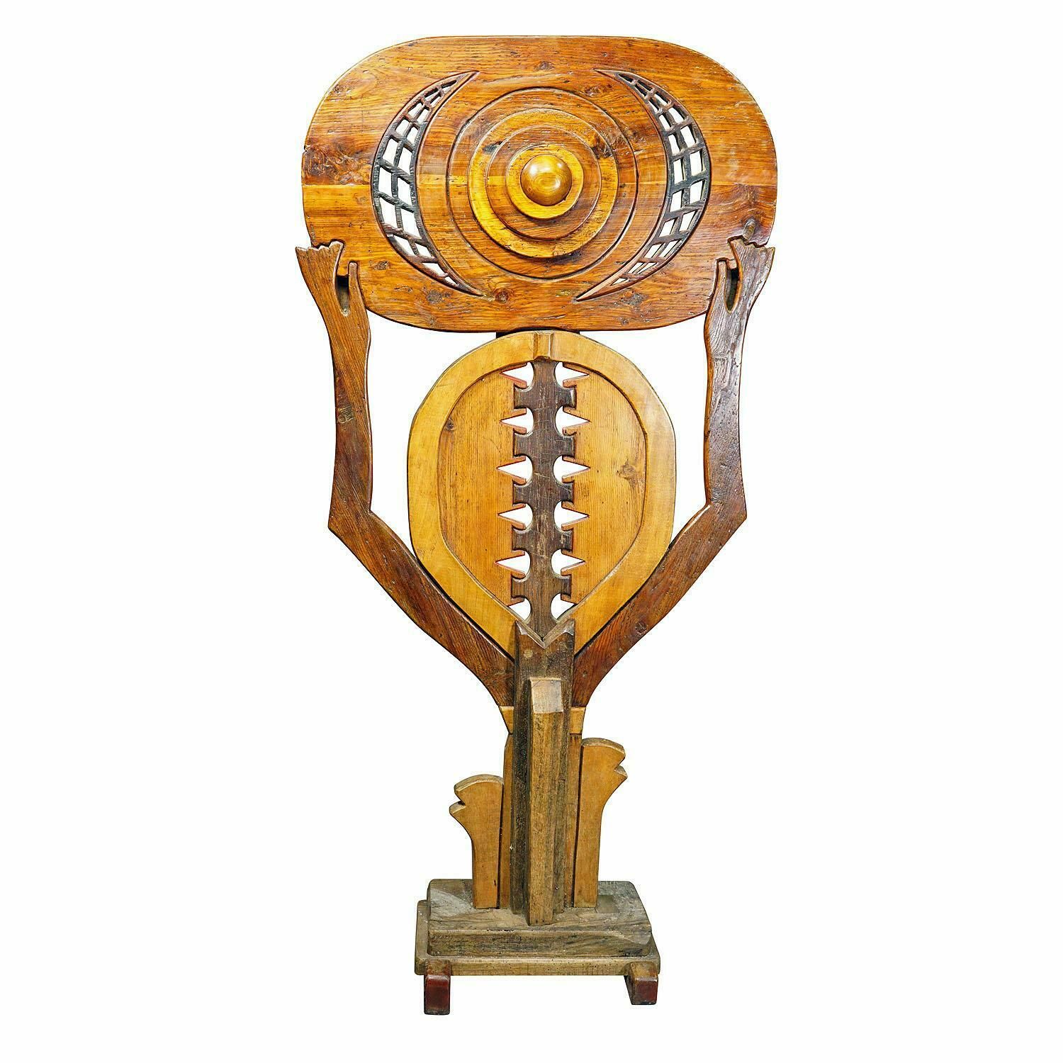 Vintage Wooden Sculpture Atlante By Luciano Bertolotto, Italy photo furniture