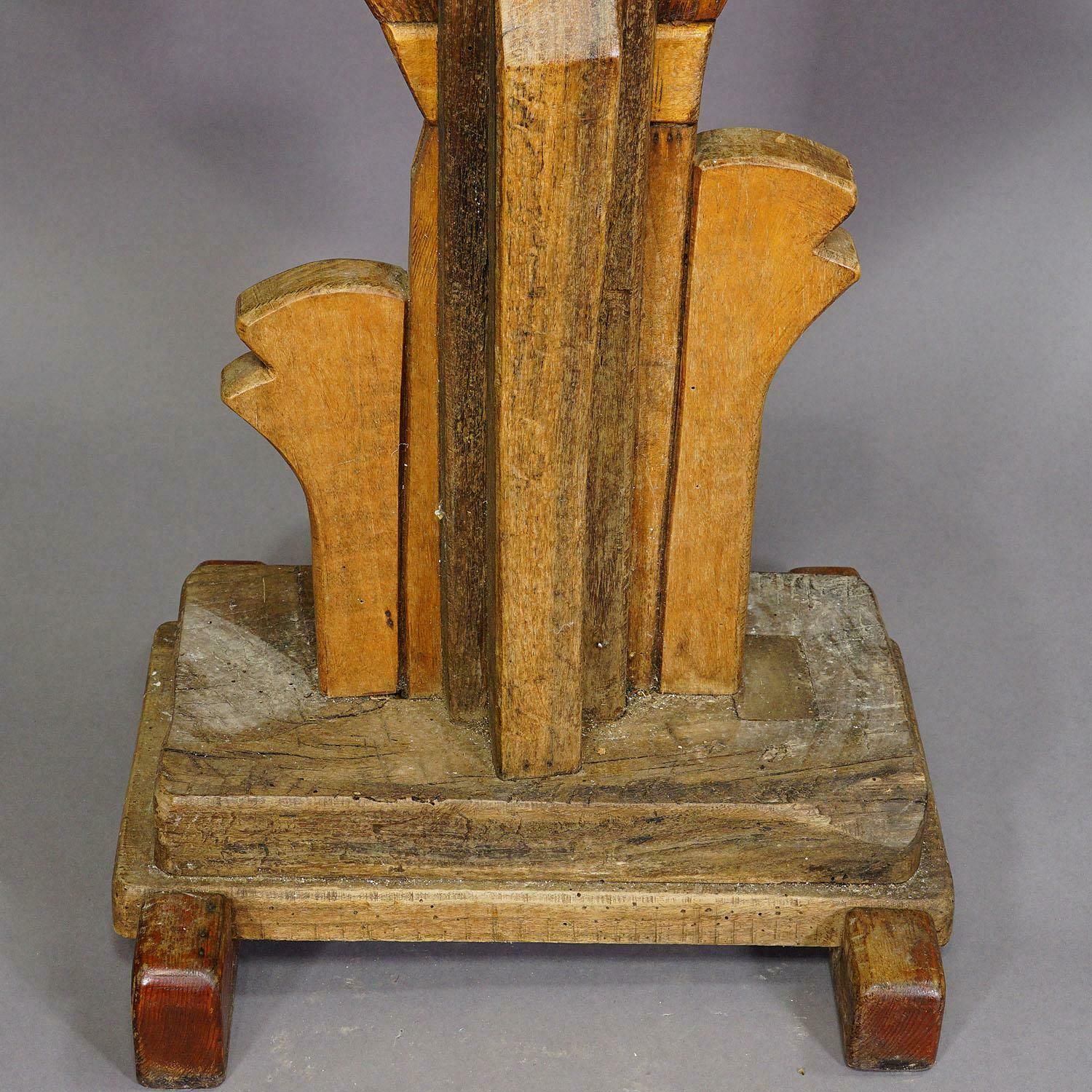 photo furniture Vintage Wooden Sculpture Atlante By Luciano Bertolotto, Italy